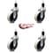 Service Caster 4 Inch Thermoplastic Rubber Wheel 1-7/8 Inch Expanding Stem Caster SCC, 4PK SCC-EX05S410-TPRS-178-4 - alternate 1